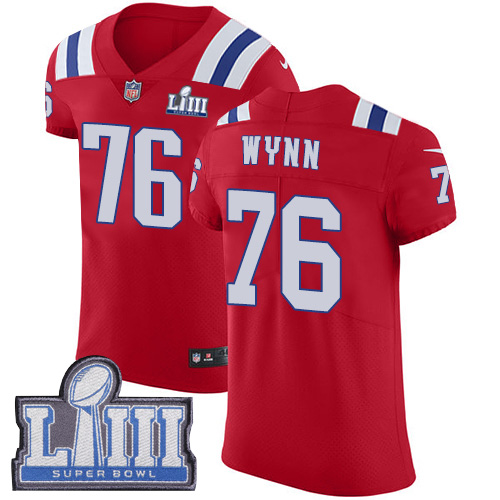 #76 Elite Isaiah Wynn Red Nike NFL Alternate Men’s Jersey New England Patriots Vapor Untouchable Super Bowl LIII Bound