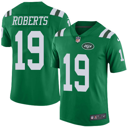 Nike Jets #19 Andre Roberts Green Men’s Stitched NFL Limited Rush Jersey