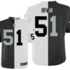 Men’s Oakland Raiders #51 Bruce Irvin Black With White Two Tone Elite Jersey