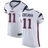 Men’s Nike New England Patriots #11 Julian Edelman White Stitched NFL Vapor Untouchable Elite Jersey