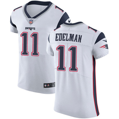 Men’s Nike New England Patriots #11 Julian Edelman White Stitched NFL Vapor Untouchable Elite Jersey