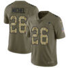 Men’s Nike New England Patriots #26 Sony Michel Olive Camo Stitched NFL Limited 2017 Salute To Service Jersey