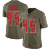 Buccaneers #45 Devin White Olive Men’s Stitched Football Limited 2017 Salute To Service Jersey