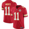 Men’s Kansas City Chiefs #11 Carson Wentz Red Vapor Untouchable Limited Football Stitched Jersey
