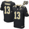 Men’s New Orleans Saints #13 Michael Thomas Black 50th Season Patch Stitched NFL Nike Elite Jersey