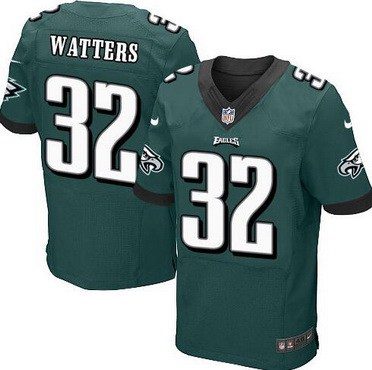 Men’s Philadelphia Eagles #32 Ricky Watters Midnight Green Retired Player NFL Nike Elite Jersey