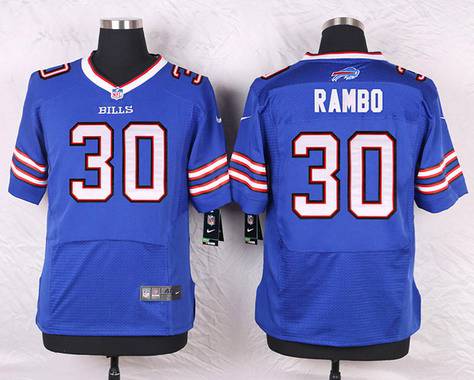 Men’s Buffalo Bills #30 Bacarri Rambo Royal Blue Team Color NFL Nike Elite Jersey