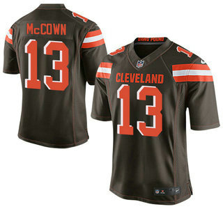 Men’s Cleveland Browns Brown #13 Josh McCown Brown Team Color 2015 NFL Nike Elite Jersey