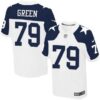 Men’s Dallas Cowboys #79 Chaz Green White Thanksgiving Alternate NFL Nike Elite Jersey