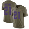 Nike Minnesota Vikings #21 Mike Hughes Olive Men’s Stitched NFL Limited 2017 Salute To Service Jersey