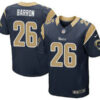 Men’s St. Louis Rams #26 Mark Barron Navy Blue Team Color NFL Nike Elite Jersey