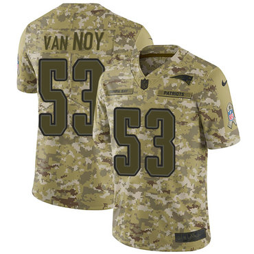 Nike Patriots #53 Kyle Van Noy Camo Men’s Stitched NFL Limited 2018 Salute To Service Jersey