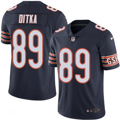 Men’s Chicago Bears #89 Mike Ditka Navy Blue 2016 Color Rush Stitched NFL Nike Limited Jersey
