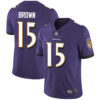 Ravens #15 Marquise Brown Purple Team Color Men’s Stitched Football Vapor Untouchable Limited Jersey