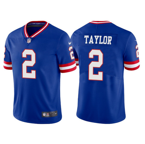 Men’s New York Giants #2 Tyrod Taylor Royal Vapor Untouchable Classic Retired Player Stitched Game Jersey