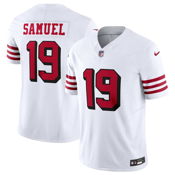 Men’s San Francisco 49ers #19 Deebo Samuel New White 2023 F.U.S.E. Vapor Untouchable Limited Stitched Football Jersey