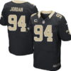 Men’s New Orleans Saints #94 Cameron Jordan Black Team Color C Patch NFL Nike Elite Jersey
