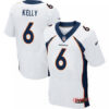 Men’s 2017 NFL Draft Denver Broncos #6 Chad Kelly White Road Stitched NFL Nike Elite Jersey