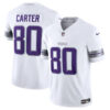 Men’s Minnesota Vikings #80 Cris Carter White F.U.S.E. Winter Warrior Limited Football Stitched Jersey