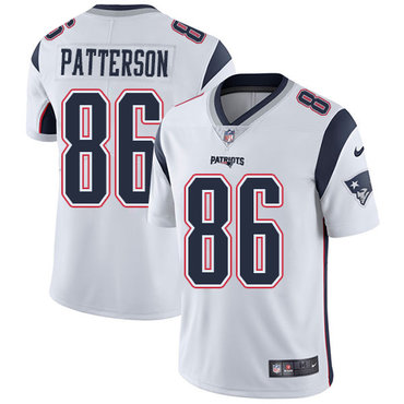 Nike Men’s New England Patriots #86 Cordarrelle Patterson White Road Vapor Untouchable Limited Jersey