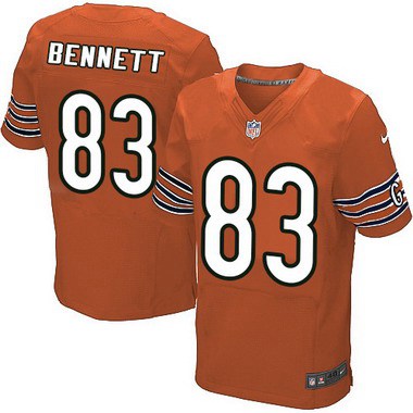 Men’s Chicago Bears #83 Martellus Bennett Orange Alternate NFL Nike Elite Jersey
