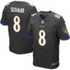 Men’s Baltimore Ravens #8 Matt Schaub Black Alternate NFL Nike Elite Jersey