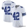 Men’s Dallas Cowboys #42 Deuce Vaughn White Vapor Limited Stitched Jersey