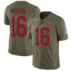 Men’s Nike San Francisco 49ers #16 Joe Montana Olive 2017 Salute to Service NFL Limited Stitched Jersey