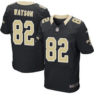 Men’s New Orleans Saints #82 Benjamin Watson Black Team Color NFL Nike Elite Jersey