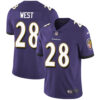 Nike Baltimore Ravens #28 Terrance West Purple Team Color Men’s Stitched NFL Vapor Untouchable Limited Jersey