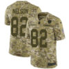 Nike Raiders #82 Jordy Nelson Camo Men’s Stitched NFL Limited 2018 Salute To Service Jersey