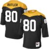 Men’s Pittsburgh Steelers #80 Jack Butler Black Retired Player 1967 Home Throwback NFL Jersey