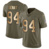 Nike Falcons #94 Deadrin Senat Olive Gold Men’s Stitched NFL Limited 2017 Salute To Service Jersey