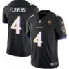 Men’s Baltimore Ravens #4 Zay Flowers Black 2023 F.U.S.E. With John Madden Patch Vapor Limited Football Stitched Jersey