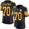 Men’s Pittsburgh Steelers #70 Ernie Stautner Retired Black 2016 Color Rush Stitched NFL Nike Limited Jersey
