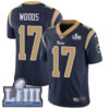 #17 Limited Robert Woods Navy Blue Nike NFL Home Men’s Jersey Los Angeles Rams Vapor Untouchable Super Bowl LIII Bound