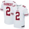 Men’s San Francisco 49ers #2 Blaine Gabbert White Road NFL Nike Elite Jersey