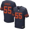 Men’s Chicago Bears #55 Hroniss Grasu Navy Blue With Orange Alternate NFL Nike Elite Jersey