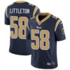 Nike Rams #58 Cory Littleton Navy Blue Team Color Men’s Stitched NFL Vapor Untouchable Limited Jersey