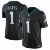 Men’s Philadelphia Eagles #1 Jalen Hurts Black 2023 F.U.S.E. Vapor Untouchable Limited Stitched Football Jersey