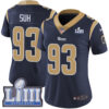 #93 Limited Ndamukong Suh Navy Blue Nike NFL Home Women’s Jersey Los Angeles Rams Vapor Untouchable Super Bowl LIII Bound