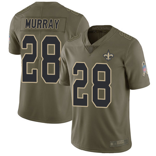Men’s New Orleans Saints #28 Latavius Murray Olive Men’s Stitched Football Limited 2017 Salute To Service Jersey