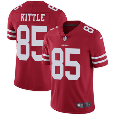 Nike 49ers #85 George Kittle Red Team Color Men’s Stitched NFL Vapor Untouchable Limited Jersey