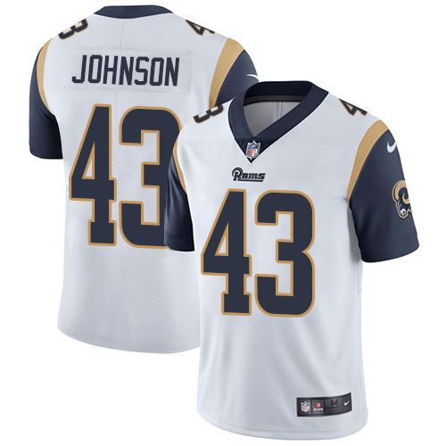 Nike Rams #43 John Johnson White Men’s Stitched NFL Vapor Untouchable Limited Jersey