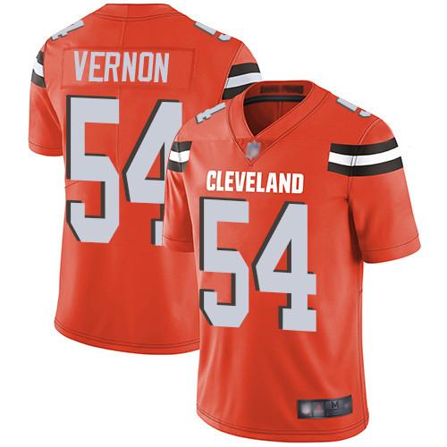 Men’s Cleveland Browns #54 Olivier Vernon Orange Alternate Men’s Stitched Football Vapor Untouchable Limited Jersey