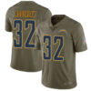 Chargers #32 Nasir Adderley Olive Men’s Stitched Football Limited 2017 Salute To Service Jersey