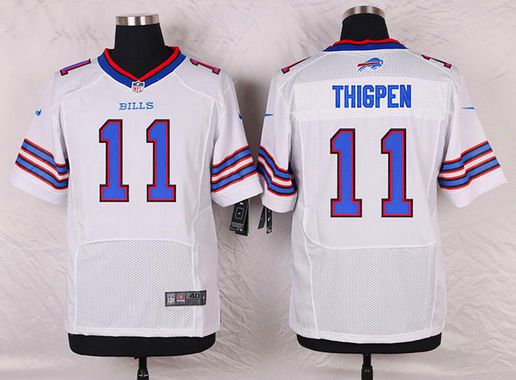 Men’s Buffalo Bills #11 Marcus Thigpen White Road NFL Nike Elite Jersey