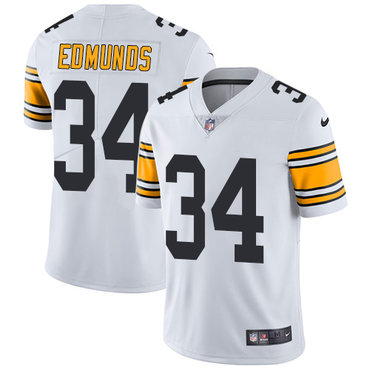 Nike Pittsburgh Steelers #34 Terrell Edmunds White Men’s Stitched NFL Vapor Untouchable Limited Jersey