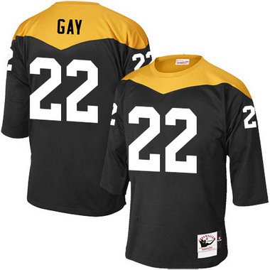 Men’s Pittsburgh Steelers #22 William Gay Black 1967 Home Throwback NFL Jersey