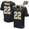 Men’s New Orleans Saints #22 Mark Ingram Black 50th Season Patch Stitched NFL Nike Elite Jersey